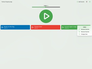 Tinnitus Frequency App iPad screenshot