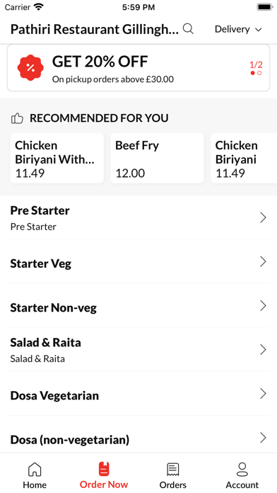 Pathiri Restaurant Gillingham Screenshot