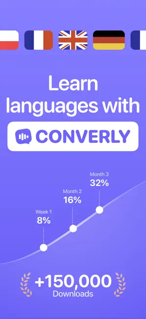 Converly - Language Learning screenshot 1