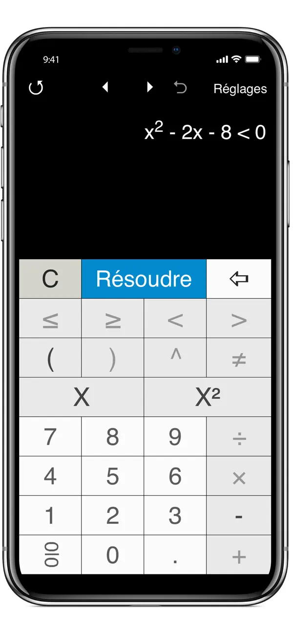 Screenshot #3 pour Résolution d'inéquations