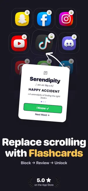 Flashcard Blocker: LearnScreen screenshot 1