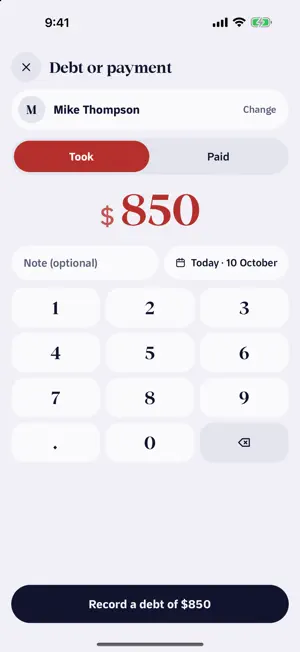 Wafi: Debt Ledger screenshot 3