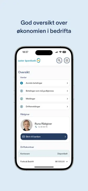 Luster Sparebank Bedrift screenshot 2