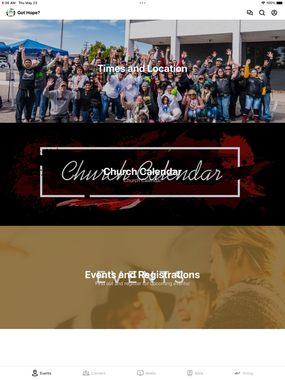 New Hope - Thornton iPad screenshot 1 - Education app