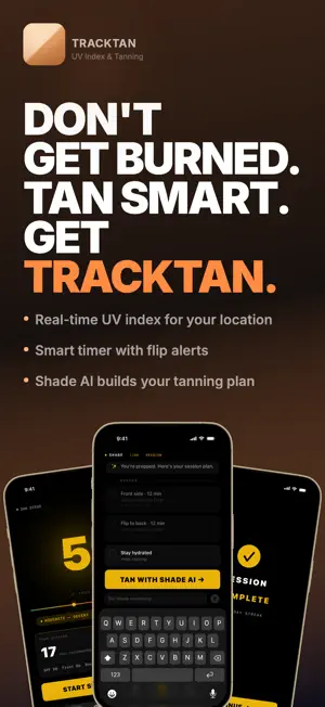Tanning App: TrackTan UV Index screenshot 1