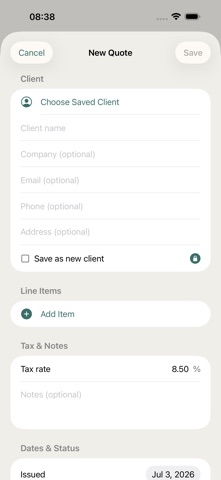 Quovoice iPhone screenshot
