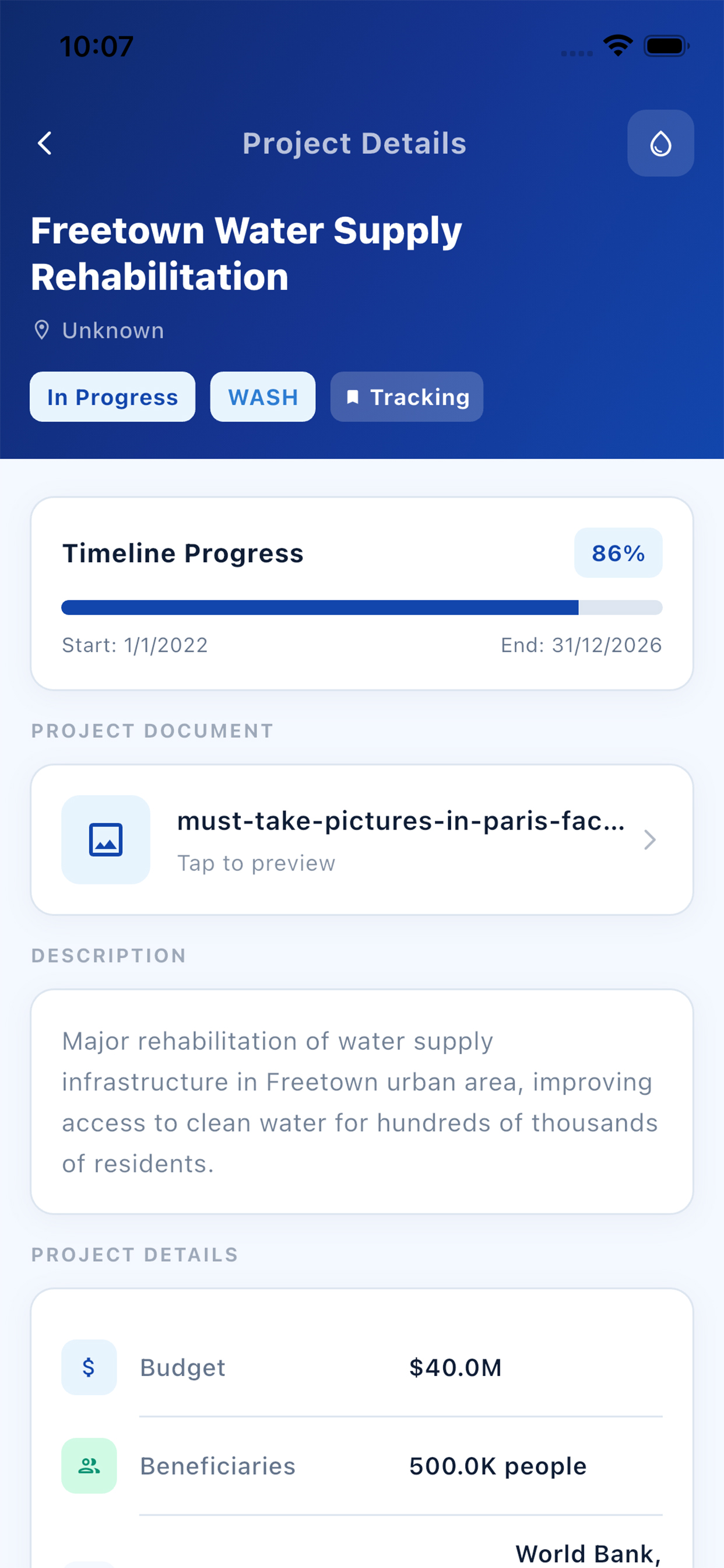 WASH Tracker