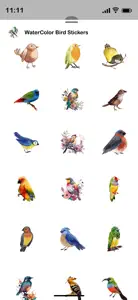 Watercolor Birds Stickers screenshot #2 for iPhone