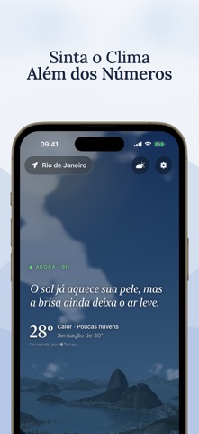 Feel: Clima Além dos Números iPhone screenshot 1