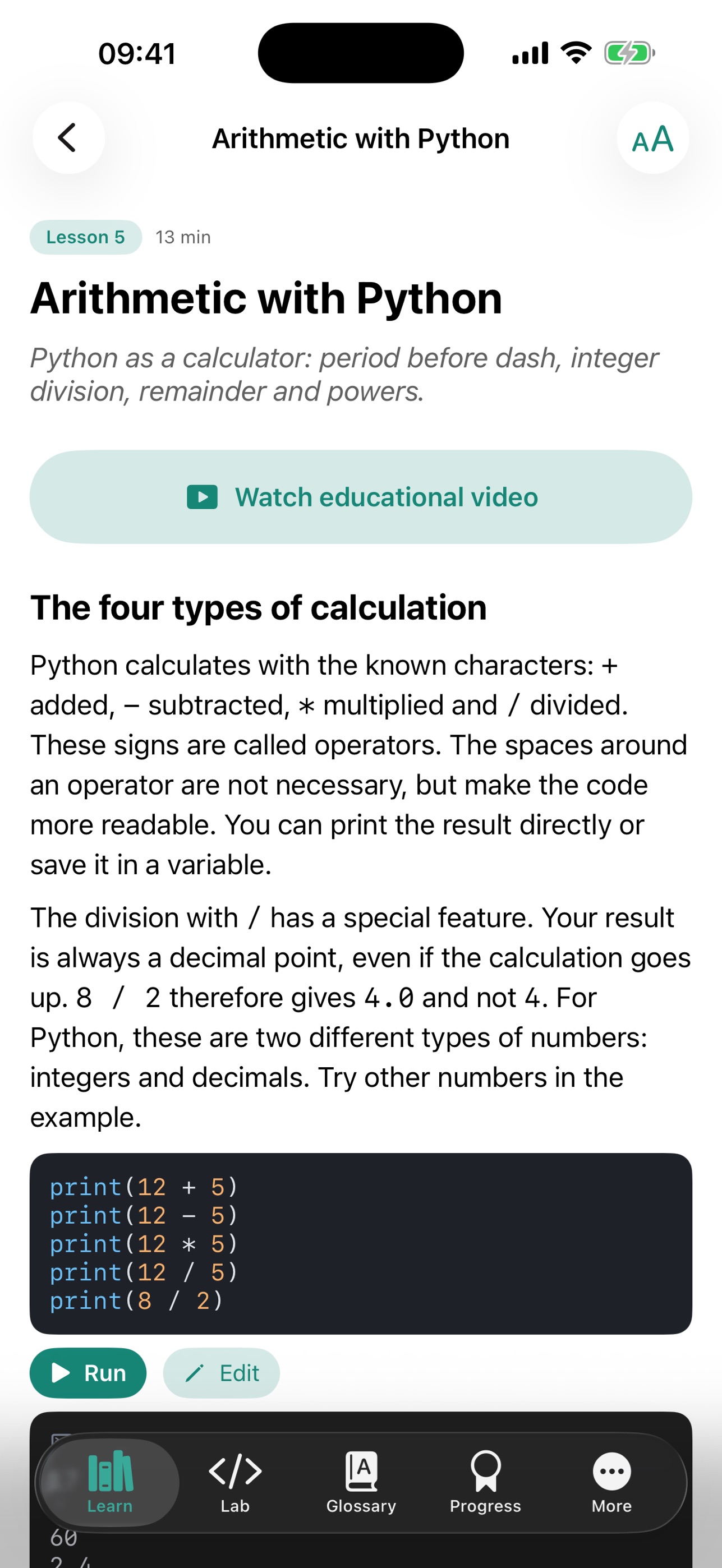 Screenshot 2 of Python for Beginners: Code Lab