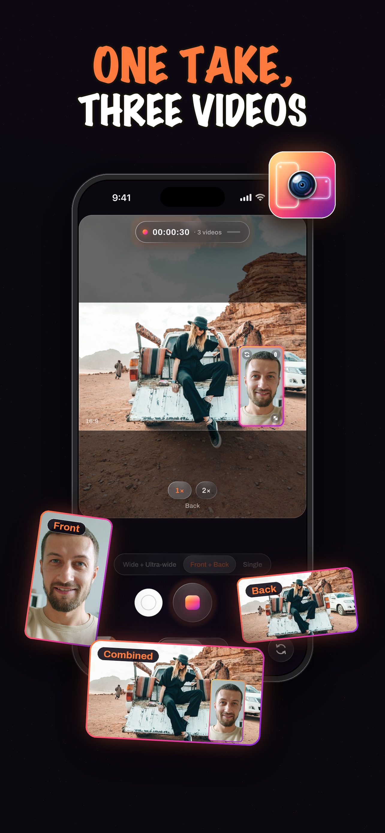 Screenshot 2 of Dual Recorder: Dual Camera