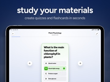 Transcript: AI Homework Helper iPad screenshot