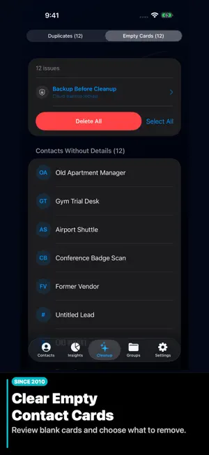 Contacts Duster Pro - Clean screenshot 4