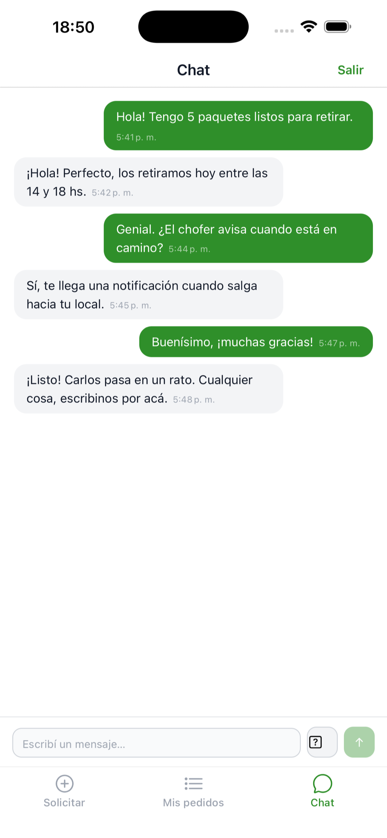 Envios floresta screenshot 4