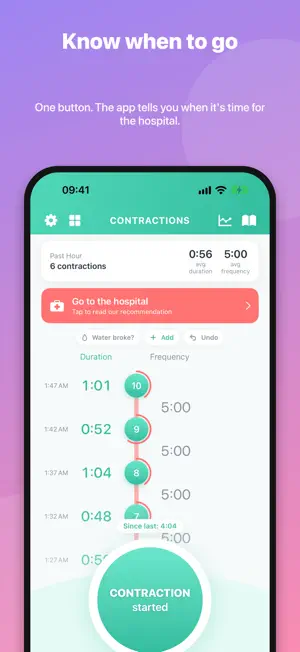Contraction Timer Counter Plus screenshot 1