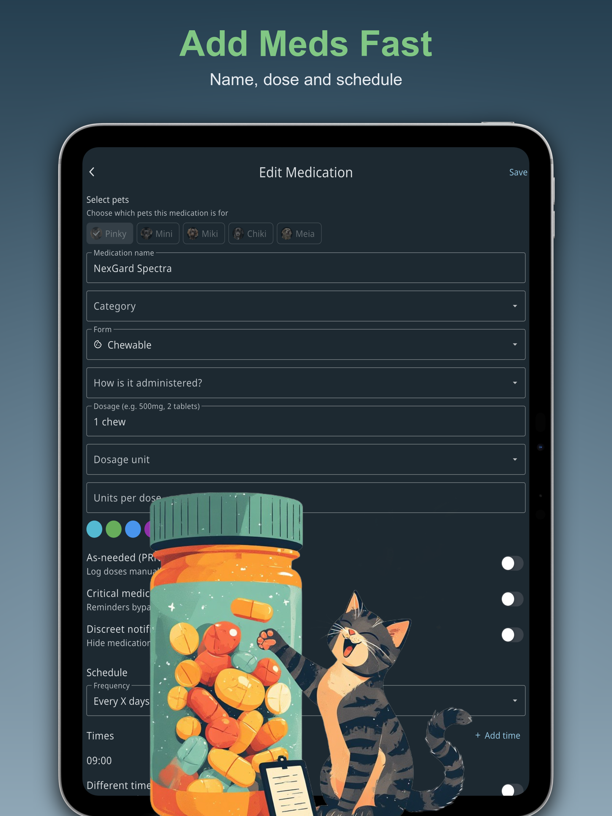 Muzzly: Pet Meds & Reminders