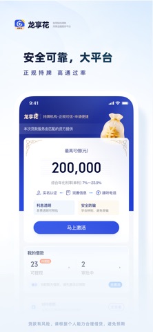 龙享花-借钱备用金快速信用贷款 screenshot