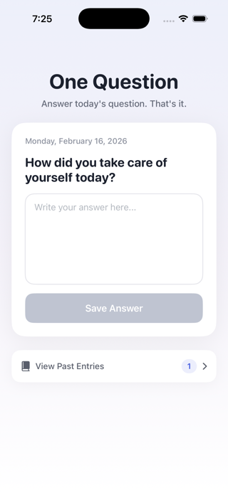 One Question Journal Screenshot 1 of 4
