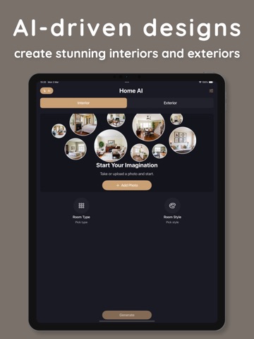 Reimagine Home AI iPad screenshot