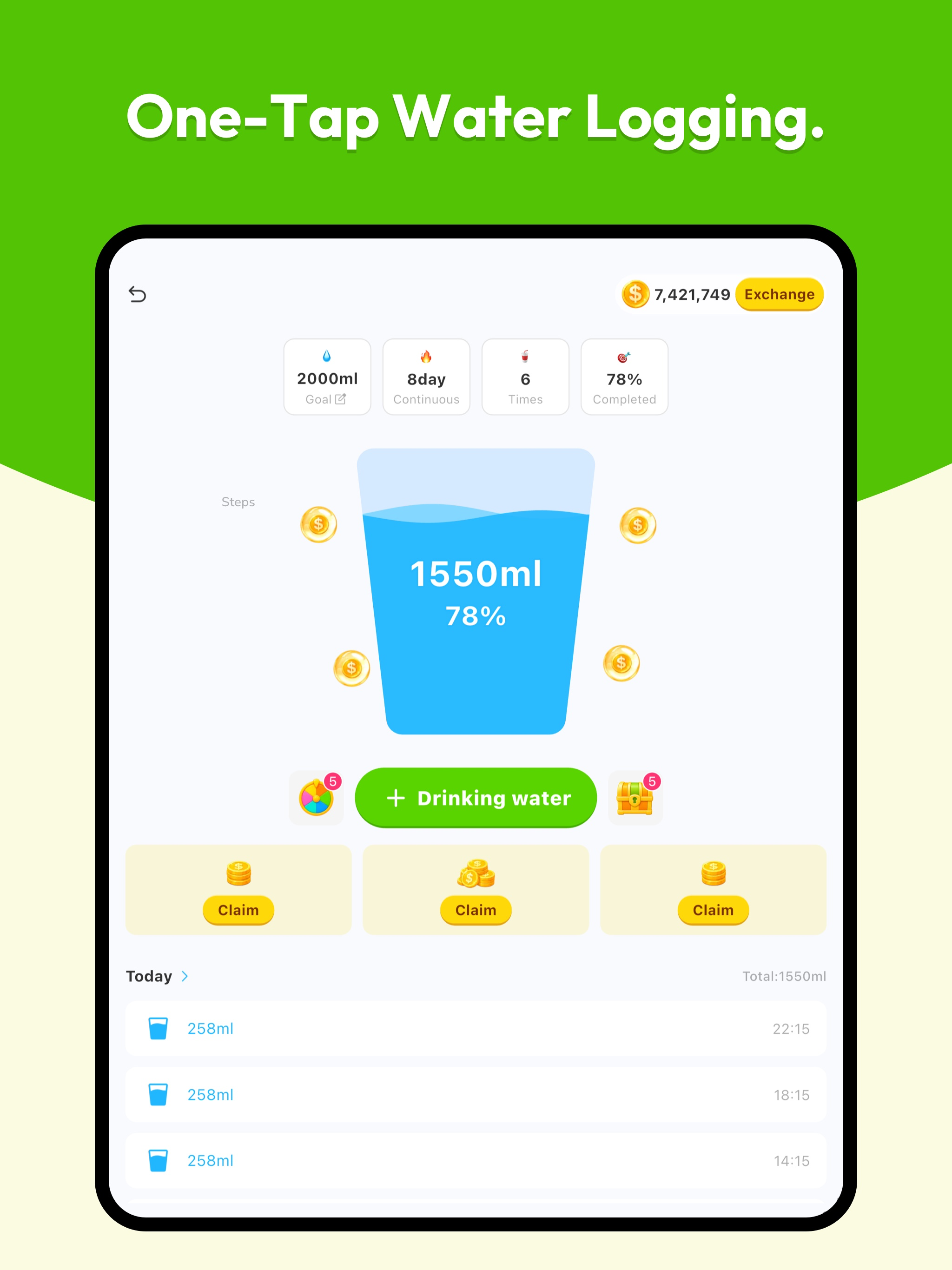 StepsRush:Step & Water Tracker screenshot 10