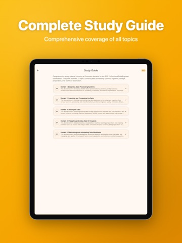 Data Engineer Pro Prep iPad screenshot