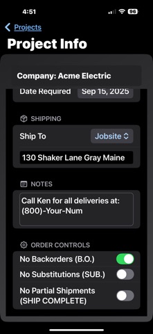 Construction Trades Ordering Screenshot 6 of 10