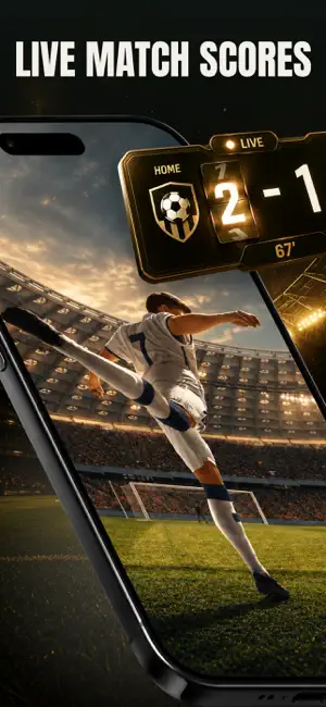 Football Live Scores & Stats iPhone screenshot 1