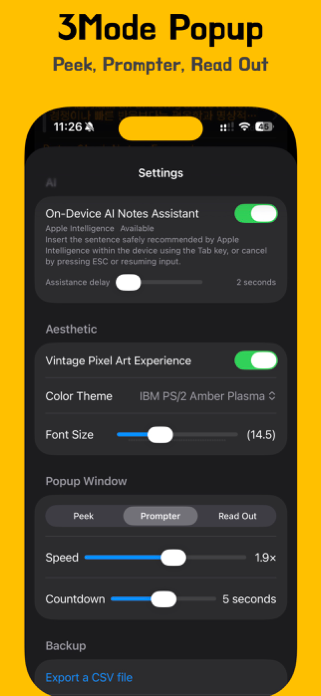 1secNote – Floating Prompter Screenshot 7 of 7