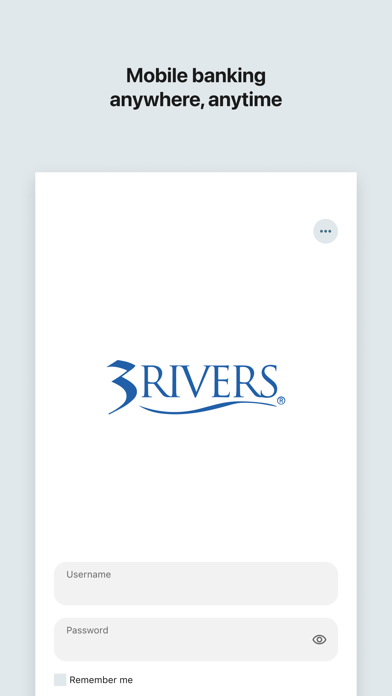 Screenshot #1 pour 3Rivers Mobile Banking