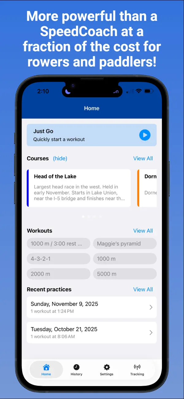 Screenshot #1 pour CrewNerd for Rowing & Paddling