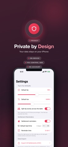 SettleTab: Split Bills iPhone screenshot
