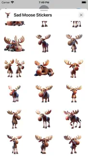 sad moose stickers iphone screenshot 3
