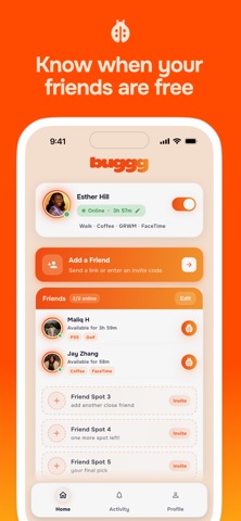 buggg: make plans with friends screenshot