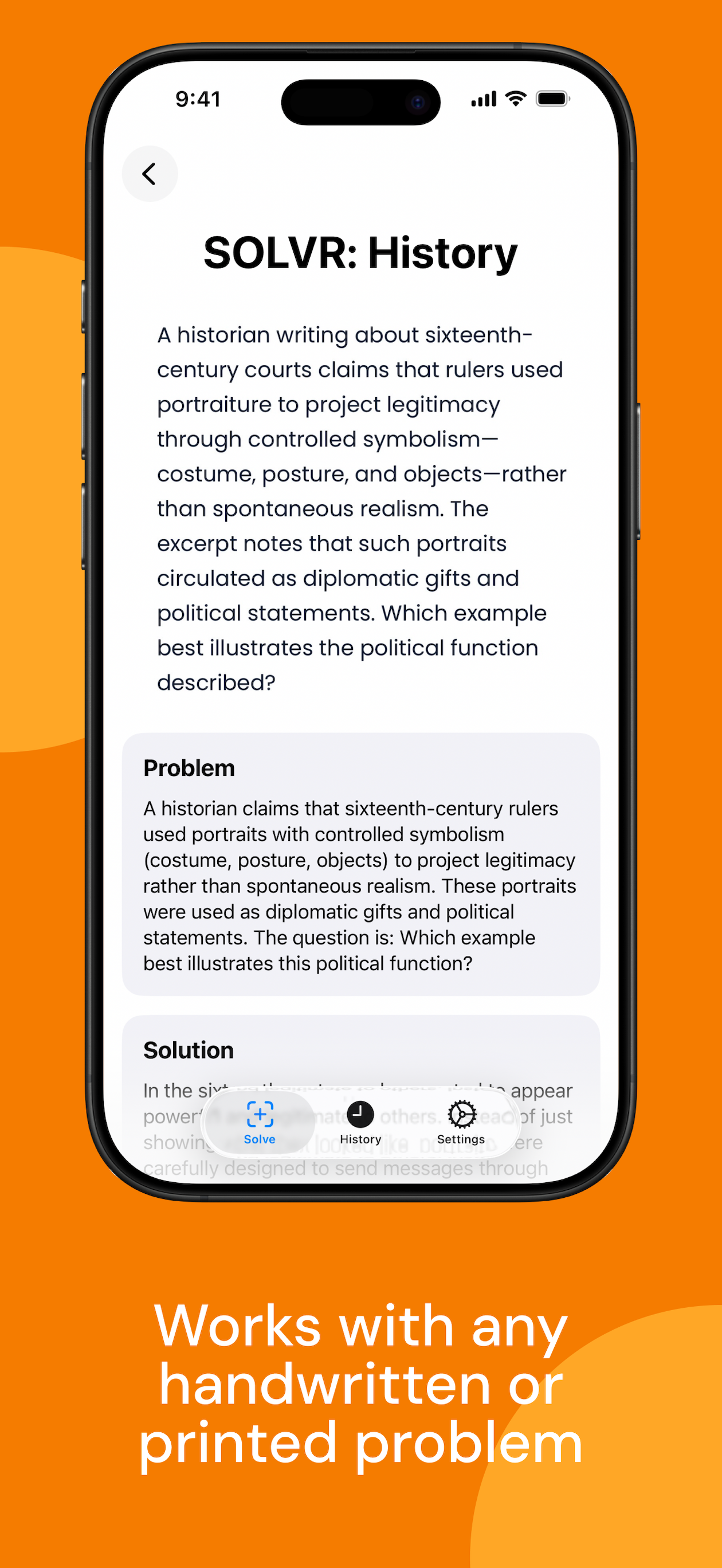 SOLVR: AI History Study App