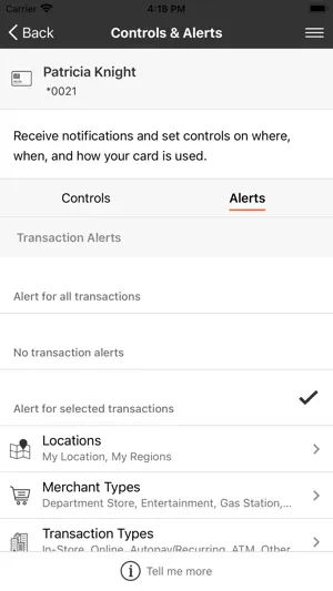 Four Points FCU Card Controls screenshot 4