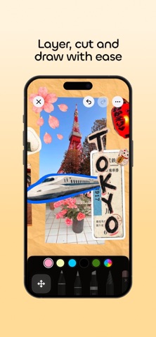 Nooka: Scrapbook & Collage iPhone screenshot