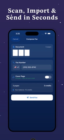 QuickFax - Mobile Fax Machine iPhone screenshot