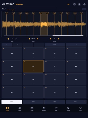 VU Studio iPad screenshot