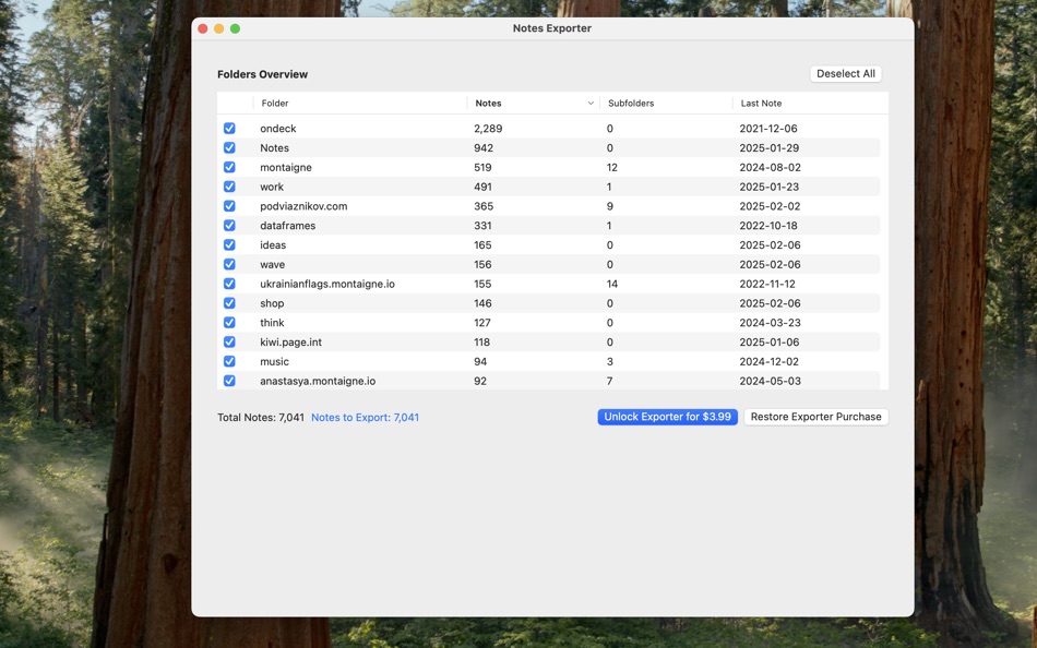 Notes Exporter (macOS) 由: Anton Podviaznikov Notes Exporter (macOS) 由: Anton Podviaznikov