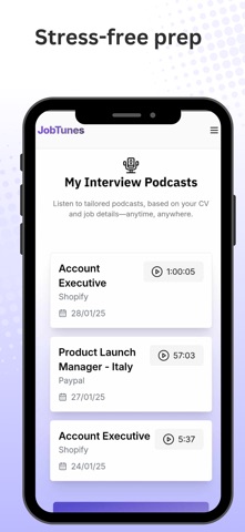 JobTunes screenshot