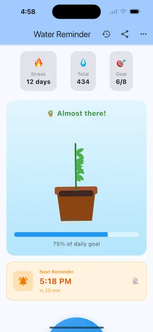 Water Drink Reminder 23dev screenshot 1