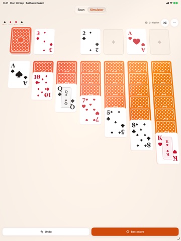 Solitaire Coach iPad screenshot
