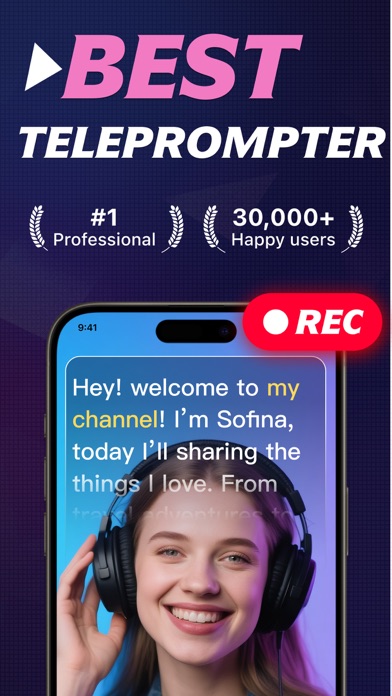 Teleprompter - Floating Script iPhone screenshot 1 - Photo & Video app