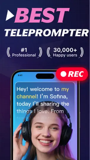 Teleprompter - AI Prompter iPhone Ekran Görüntüsü 1