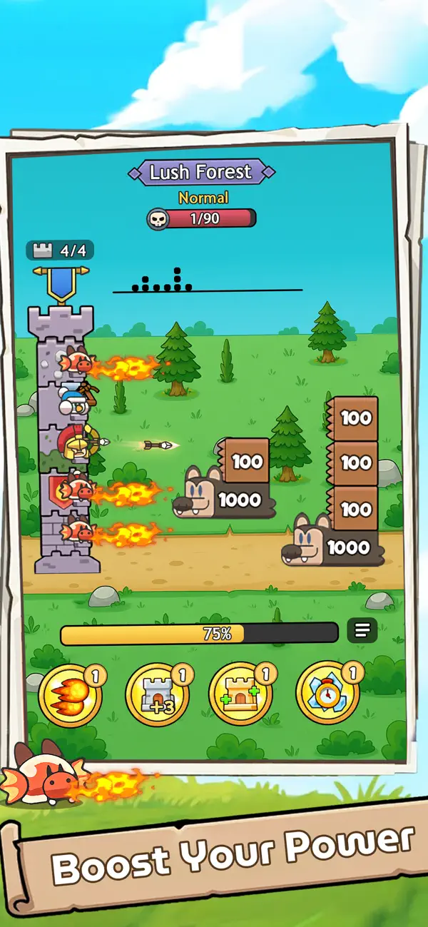 Block Quest: Defense Hack screenshot 3 - game app interface
