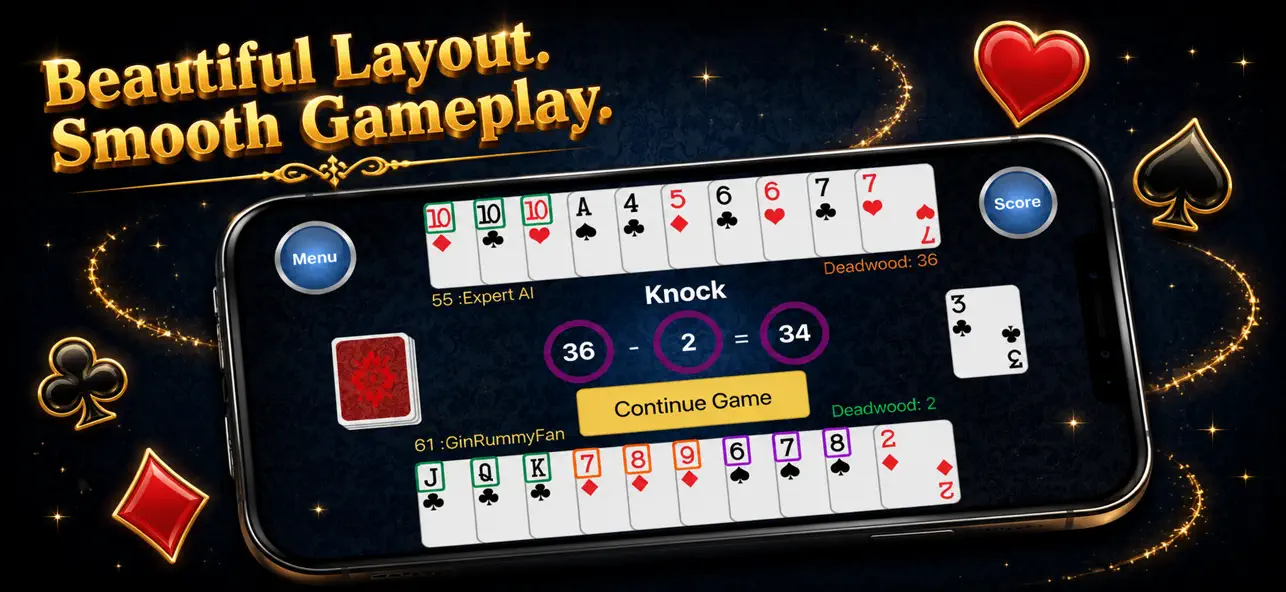 Screenshot #1 pour Best Gin Rummy: Free Card Game