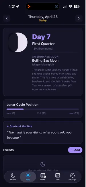 Lunar Nature Calendar screenshot 2