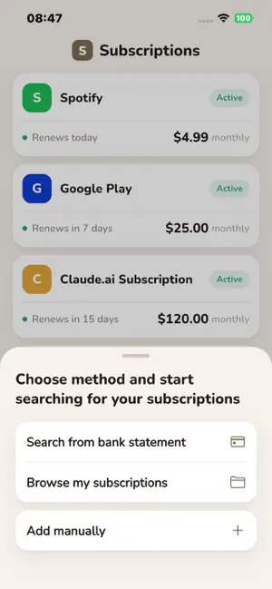 Subtracker AI screenshot 2