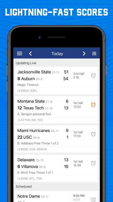 Scores App: College Basketball Screenshot