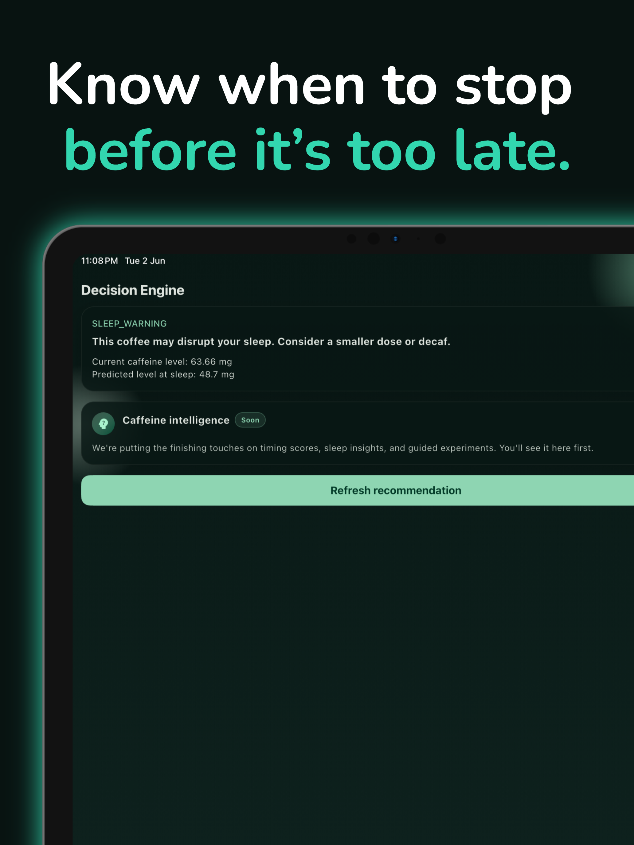 Cafflow - Caffeine & Sleep screenshot 8